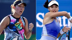 Jessica Pegula of the United States and Emma Raducanu of Great Britain