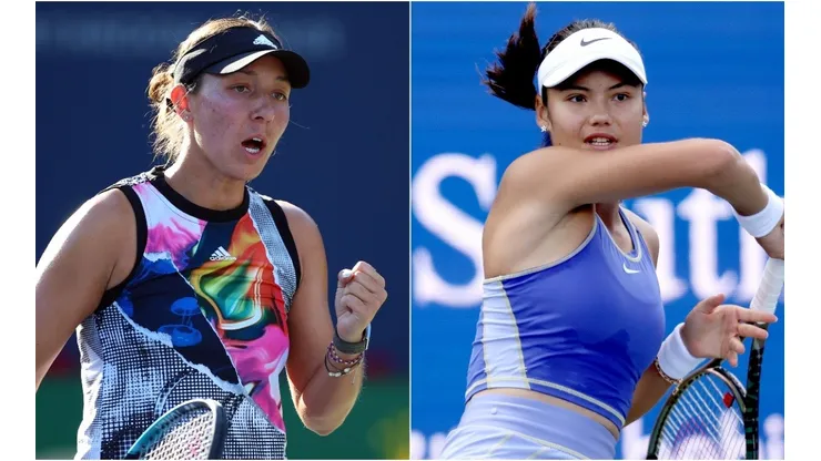 Jessica Pegula of the United States and Emma Raducanu of Great Britain