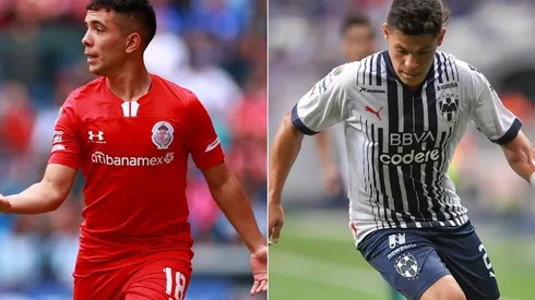 Leonardo Fernandez of Toluca and Arturo Gonzalez of Monterrey