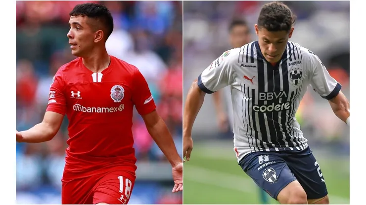Leonardo Fernandez of Toluca and Arturo Gonzalez of Monterrey