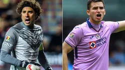Guillermo Ochoa of Club America and Sebastian Jurado of Cruz Azul