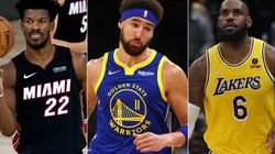 Jimmy Butler, Klay Thompson, and LeBron James