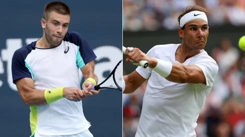 Borna Coric (left) and Rafael Nadal
