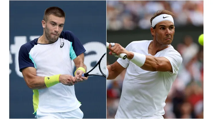 Borna Coric (left) and Rafael Nadal