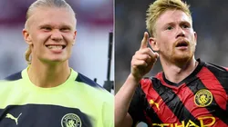 Erling Haaland and Kevin De Bruyne of Manchester City
