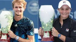 Alexander Zverev of Germany and Ashleigh Barty of Australia