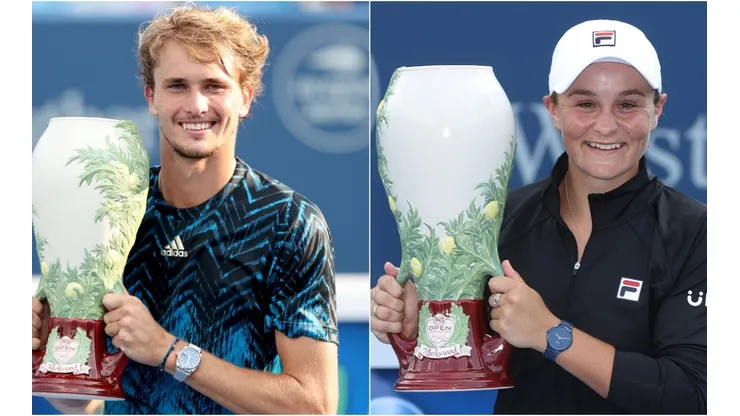 Alexander Zverev of Germany and Ashleigh Barty of Australia