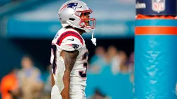 Damien Harris during the 2021 NFL regular season.
