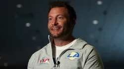 LOS ANGELES, CALIFORNIA - FEBRUARY 14: Head coach Sean McVay of the Los Angeles Rams speaks to the media during the Super Bowl LVI head coach and MVP press conference at Los Angeles Convention Center on February 14, 2022 in Los Angeles, California. (Photo by Katelyn Mulcahy/Getty Images)-Not Released (NR)