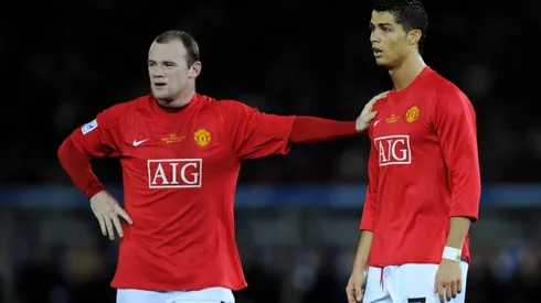 Wayne Rooney (left) and Cristiano Ronaldo when they played together at Man Utd.