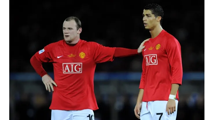 Wayne Rooney (left) and Cristiano Ronaldo when they played together at Man Utd.