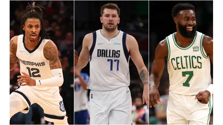 Ja Morant, Luka Doncic and Jaylen Brown