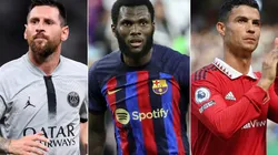 Lionel Messi, Franck Kessie, and Cristiano Ronaldo