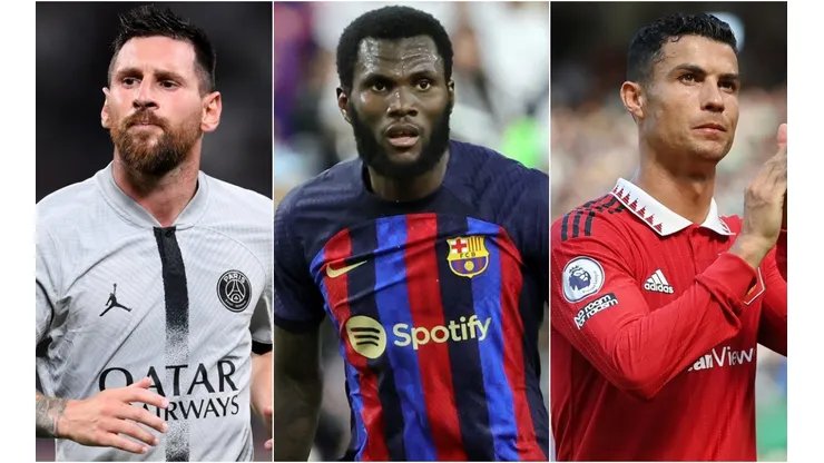 Lionel Messi, Franck Kessie, and Cristiano Ronaldo