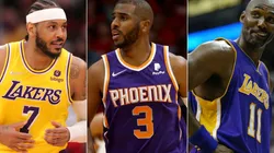 Carmelo Anthony, Chris Paul and Karl Malone