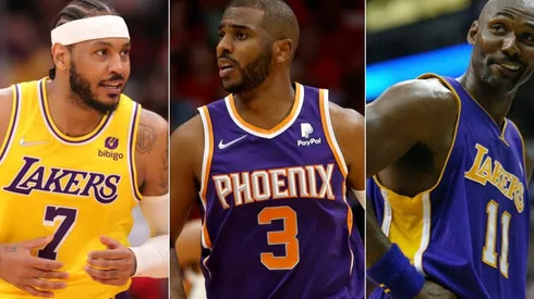 Carmelo Anthony, Chris Paul and Karl Malone