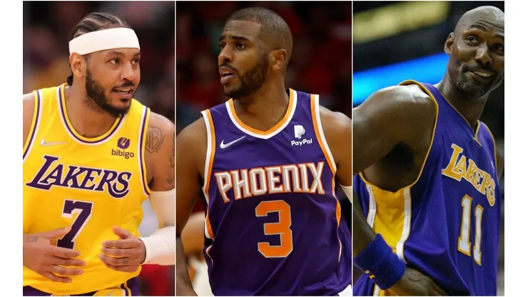 Carmelo Anthony, Chris Paul and Karl Malone