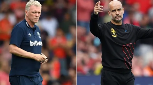 David Moyes (left) and Pep Guardiola.