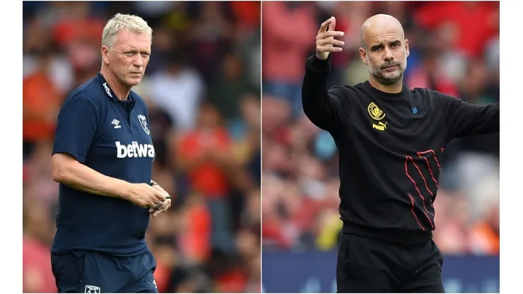 David Moyes (left) and Pep Guardiola.