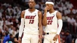 Bam Adebayo (left) and Jimmy Butler.