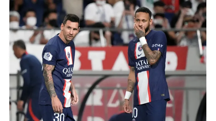 Lionel Messi and Neymar during PSG's 2022 pre-season.