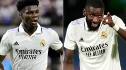 Aurélien Tchouaméni and Antonio Rüdiger of Real Madrid
