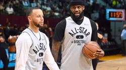 Stephen Curry and LeBron James, in the 2022 NBA All Star Game