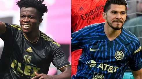 Kwadwo Opoku of Los Angeles FC and Henry Martin of Club America