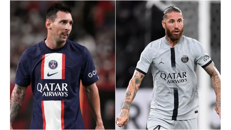 Lionel Messi (left) and Sergio Ramos.