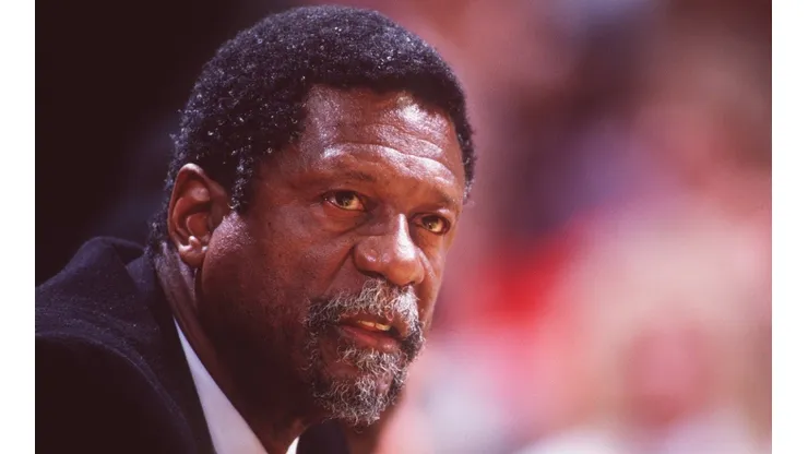 Former NBA star Bill Russell during a basketball game.