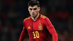 Pedri during a friendly match against Albania in 2022.