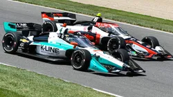 Dalton Kellett and David Malukas during the practice for the Gallagher Grand Prix