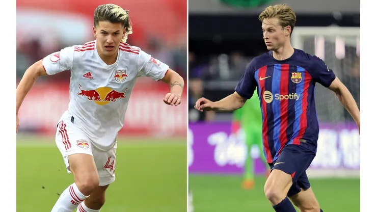 John Tolkin and Frenkie de Jong will clash during New York Red Bulls vs FC Barcelona