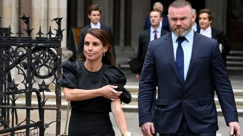 Coleen Rooney departs with husband Wayne Rooney