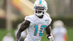 Tyreek Hill in training camp with the Miami Dolphins.