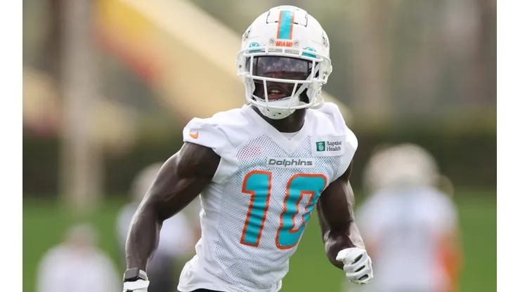 Tyreek Hill in training camp with the Miami Dolphins.