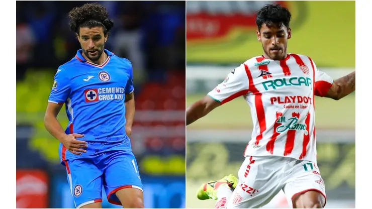 José Ignacio Rivero of Cruz Azul and Brian Garcia of Necaxa