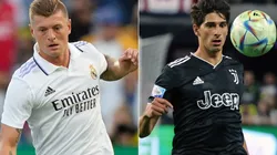 Toni Kroos of Real Madrid and Tommaso Barbieri #42 of Juventus