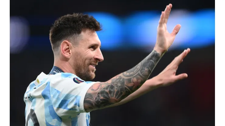 Lionel Messi after the Finalissima 2022 Final against Italy.