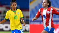 Kerolin of Brazil (left) and Ramona Martinez of Paraguay