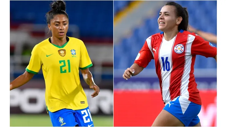Kerolin of Brazil (left) and Ramona Martinez of Paraguay