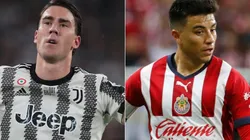 Dusan Vlahovic of Juventus and Fernando Beltran of Chivas