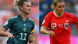 Alexandra Popp of Germany and Laura Wienroither of Austria