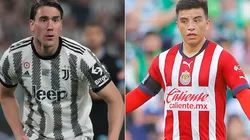 Dusan Vlahovic of Juventus and Fernando Beltran of Chivas