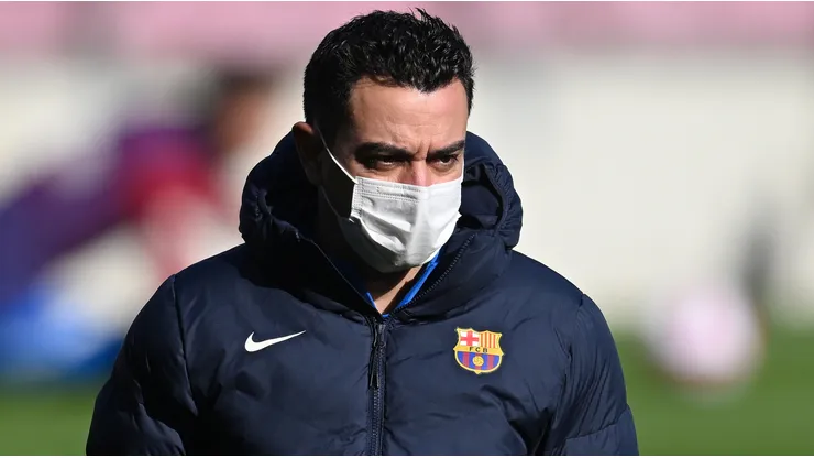 Manager Xavi Hernandez of Barcelona