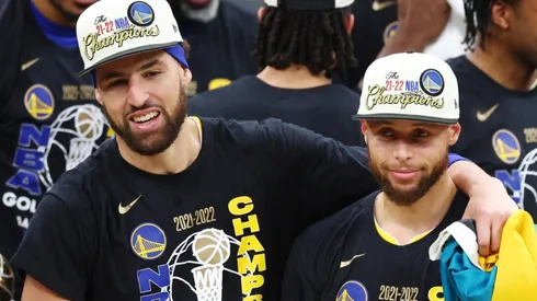 Klay Thompson and Stephen Curry of the Golden State Warriors