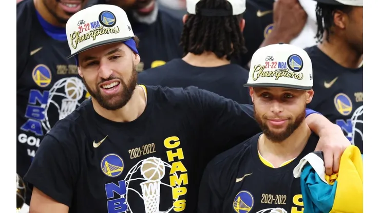 Klay Thompson and Stephen Curry of the Golden State Warriors
