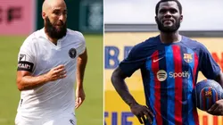 Gonzalo Higuain and Franck Kessie, Inter Miami vs FC Barcelona