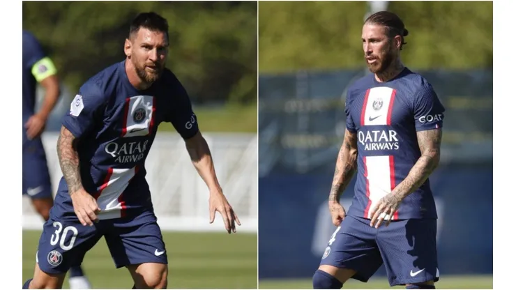 Lionel Messi (left) and Sergio Ramos.