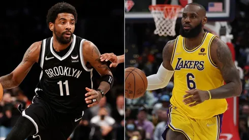 Kyrie Irving (left) and LeBron James.